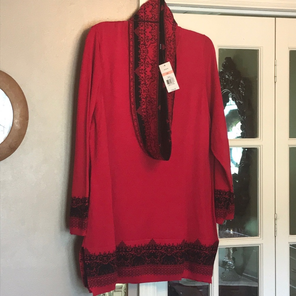 Sweater with scarf